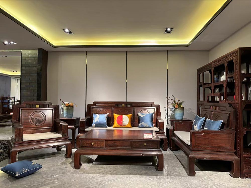 New Chinese Solid Wood Ancient Style Sofa for Living Room Furniture