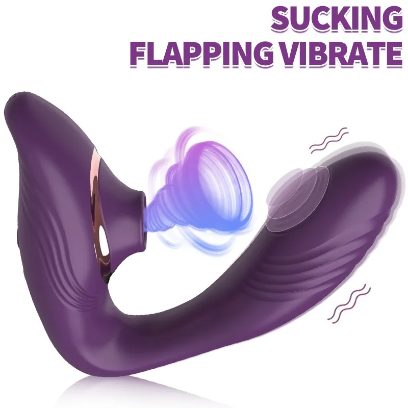 2 IN 1 Clit Sucker Flapping Wearable Vibrator