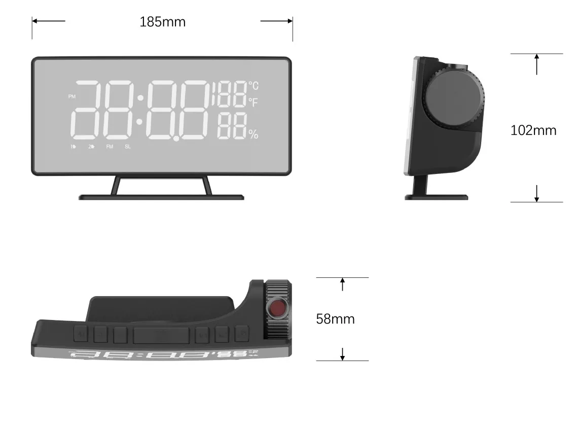 Digital Analog Clock Desktop