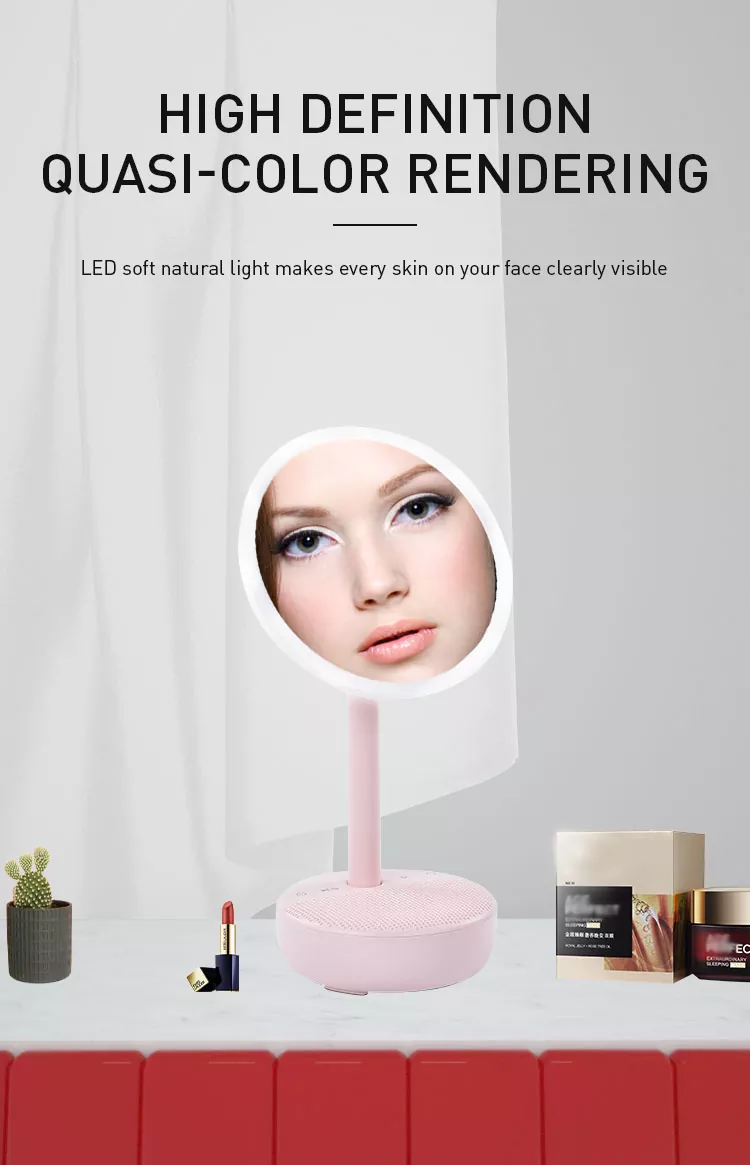 LED Mirror with Bluetooth Speaker