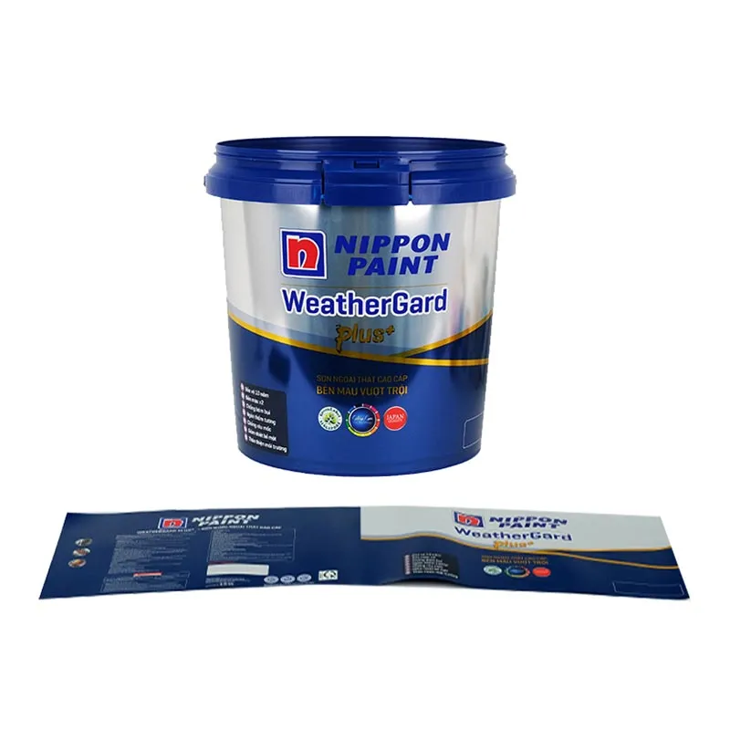 Paint Bucket Injection Molding In Mold Label