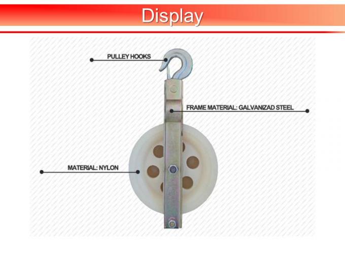 Single Sheave Cable Pulling Pulley With Hook For Stringing Cable Conductor 1