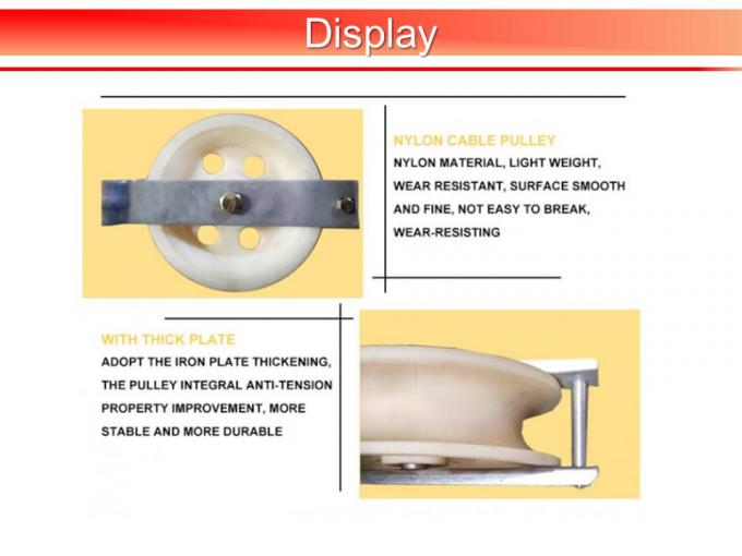 Single Sheave Cable Pulling Pulley With Hook For Stringing Cable Conductor 2