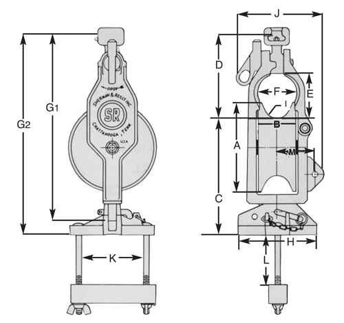 SH10TY 10 KN Conductor Stringing Equipment Cross Arm Universal Stringing Block 2