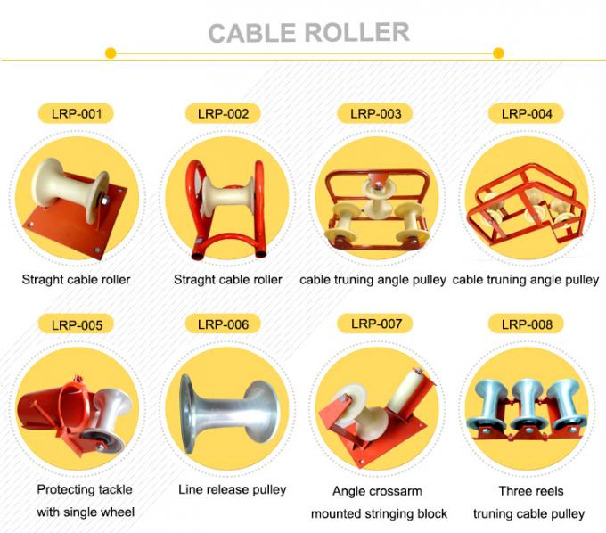 10KN Load Nylon Triple Corner Cable Roller Three Wheels Cable Pulling Rollers 2