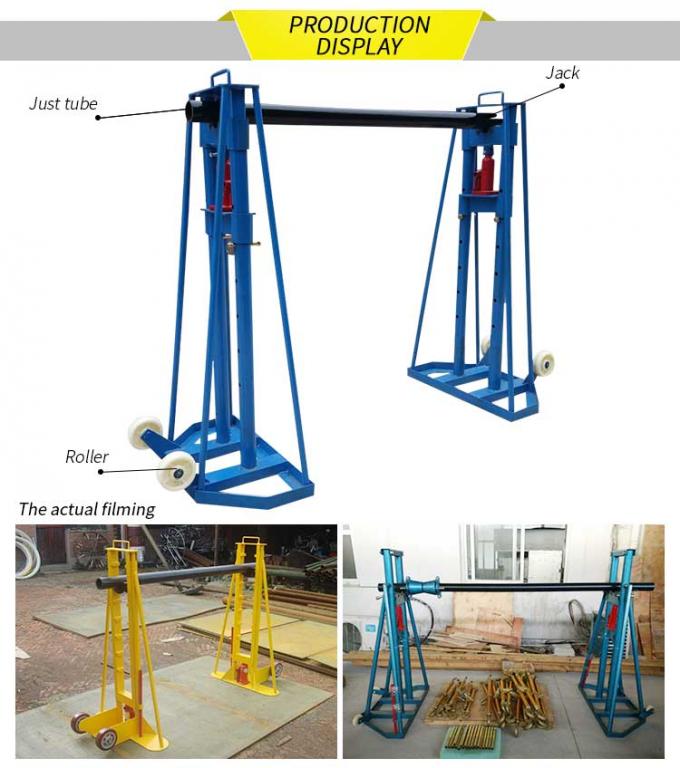 300 KN Max Load Wire Reel Stands , Wire Pulling Tools For Releasing Cables 1