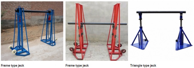 10 Ton Extension Cable Pulling Stand , Adjustable Hydraulic Cable Jack Stands 1