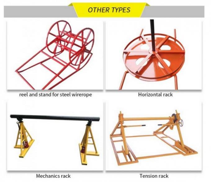 1000 KN Torque Integrated Cable Reel Stand Colored With Disc Tension Brake 1