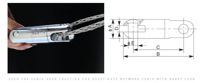 SLX Model Galvanized Line Pulling Swivels , Swivel Steel Cable Connectors 1