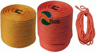 Double Silk Insulated Braided Nylon Rope , Multi Color Cable Pulling Rope 1