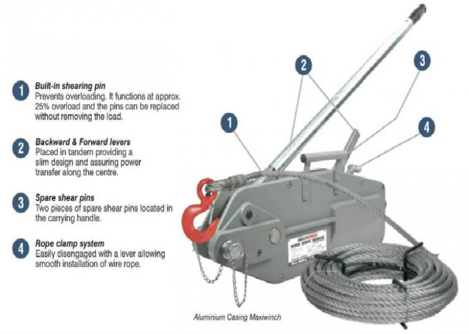 Tirfor Manual Other Construction Tools Wire Rope Hoist With 20 M Wire Rope 1