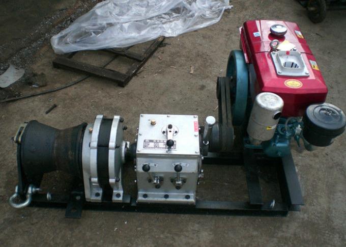 Diesel Engine 5 Ton Winch , Electrical Power Line Construction High Speed Winch 1