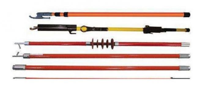 Operating Rod Stick Construction Safety Tools , 4 Sections Telescoping Hot Stick 1