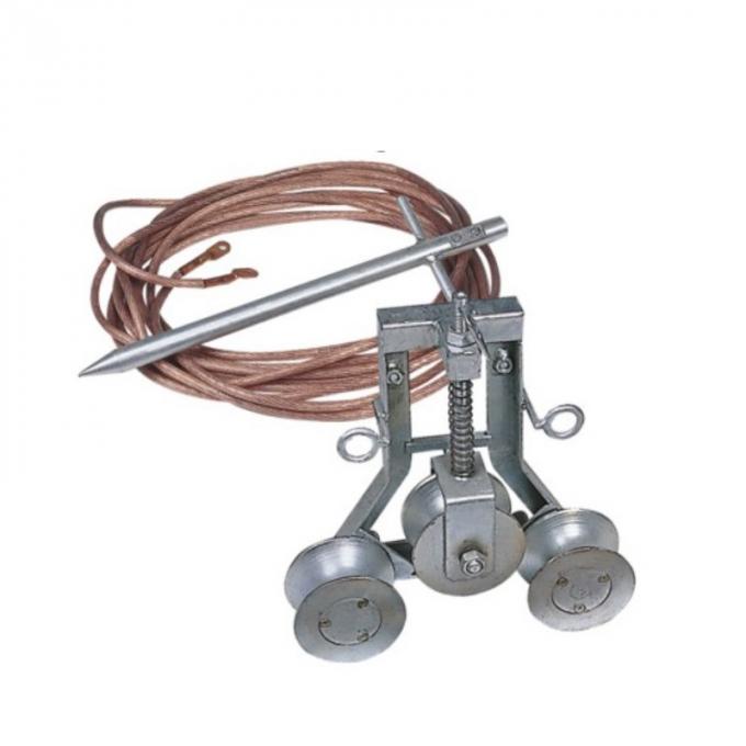 Aerial Cable Stringing Roller With Hook , Nylon Cable Pulley Stringing Block 2