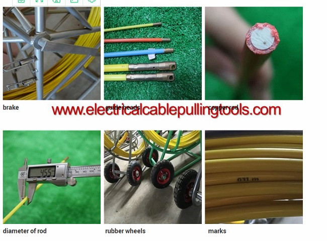 Electric Fiber Optics Tools And Equipments Fiberglass Conduit Rodder Length 200m 3