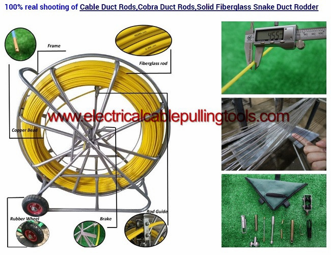 Yellow Underground Cable Tools Traceable Rodder Without Trenching / Digging 4