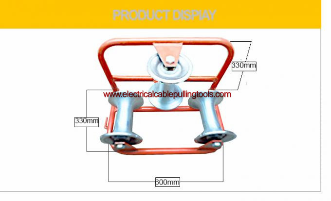 Triple Corner Ground Cable Roller Pulling Roller with Aluminum Alloy Wheels 3