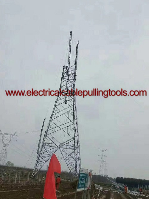 Tower Erection Tools Overhead Power Wires Working Platforms Gin Pole 1