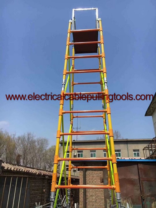 Fiberglass Insulated Light Ladders For Overhead Line Tower Installation 1