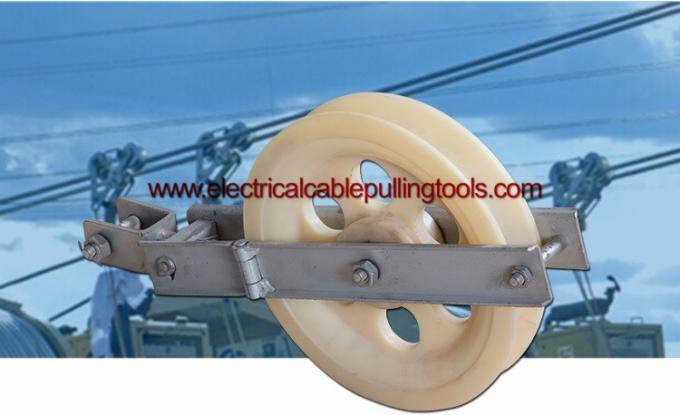 Small Light Fiber Optic Tools Single Sheave Conductor Pulleys For Stringing ACSR25 To ACSR500 1