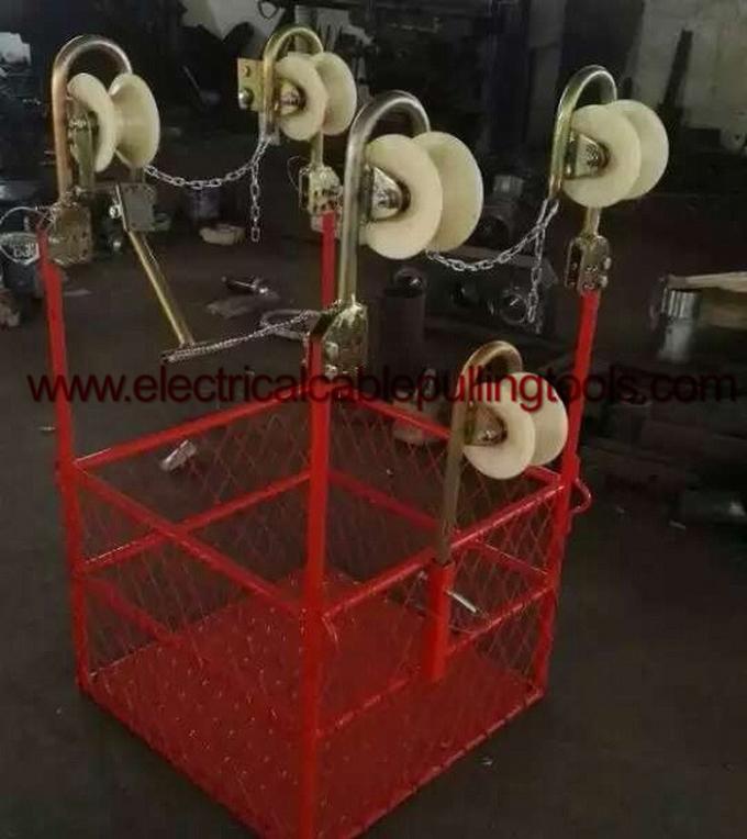 4 Bundle Transmission Line Stringing Tools Overhead Power Line Aerial Spacer Trolley Cart 1