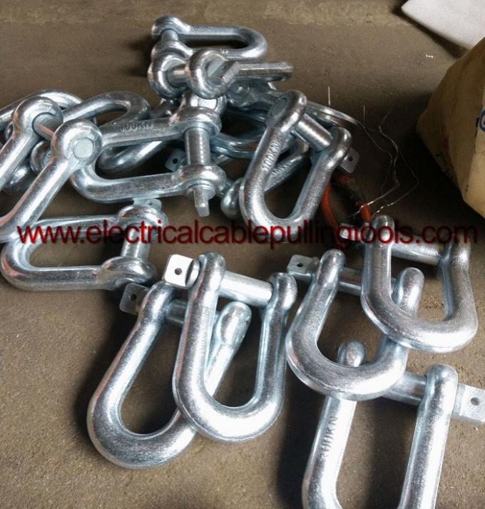 High Tensile Connector Shackle / Galvanized Steel Shackles For Connect Steel Wire 2