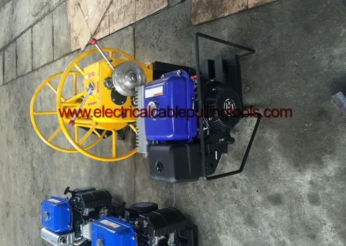 3 Ton Diesel Engine Wire Stringing Machine , Wire Take Up Winch With Wire Rope 1