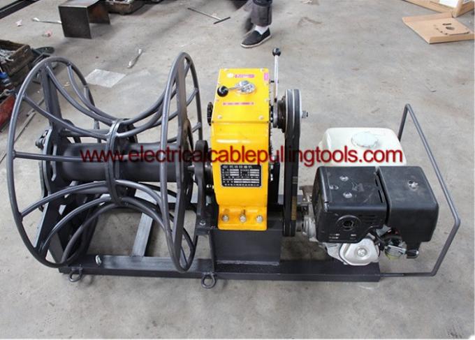 Petrol Engine Powered Cable Winch Puller 5 Ton For Conductor Taking Up / Stringing 1