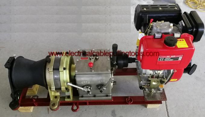 Cable Pulling Engine Powered Winch / 5 Ton Gasoline Planetary Gearbox Winch 1