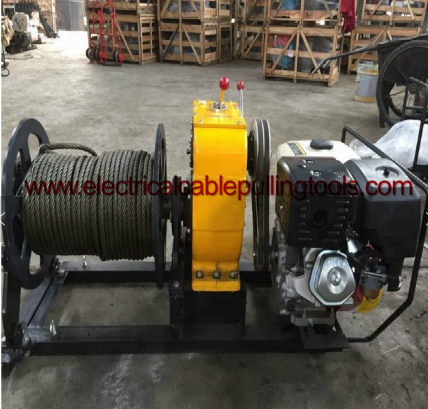 Wire Take Up Cable Winch Puller Stringing Machine 20KN Pulling Force 1