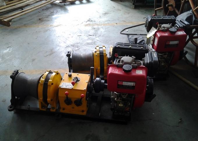 Shafted Driven Small Wire Puller Winch 3 Tons With Diesel Engine 5HP 1