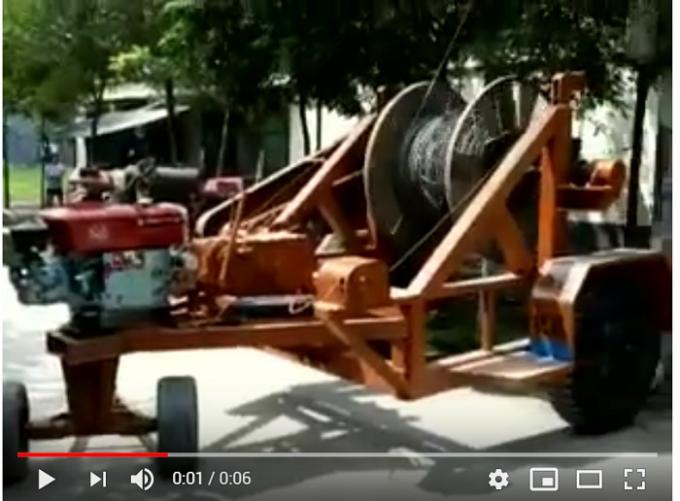 Customized Cable Drum Trailer , High Load Bearing Capacity Cable Reel Trailer 2