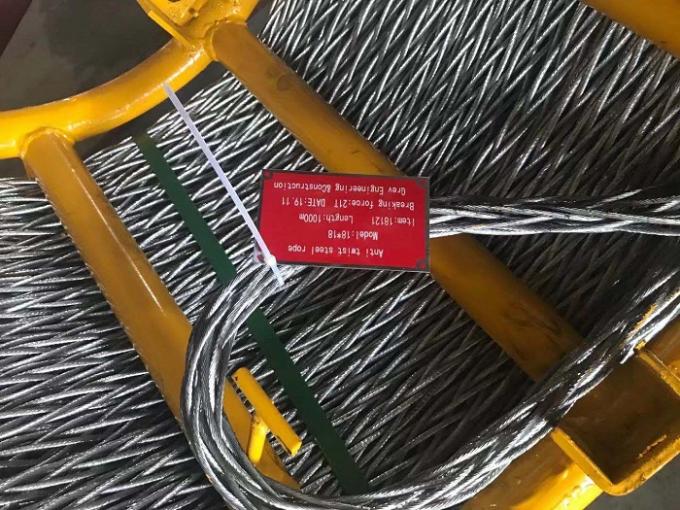 11mm Anti Twist Steel Wire Rope For Single Conductor Or Ovehead Opgw Stringing 1