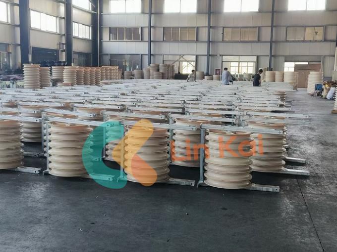 660mm Diameter 3 Sheave Conductor Pulley Stringing Blocks In Nylon Sheave 1