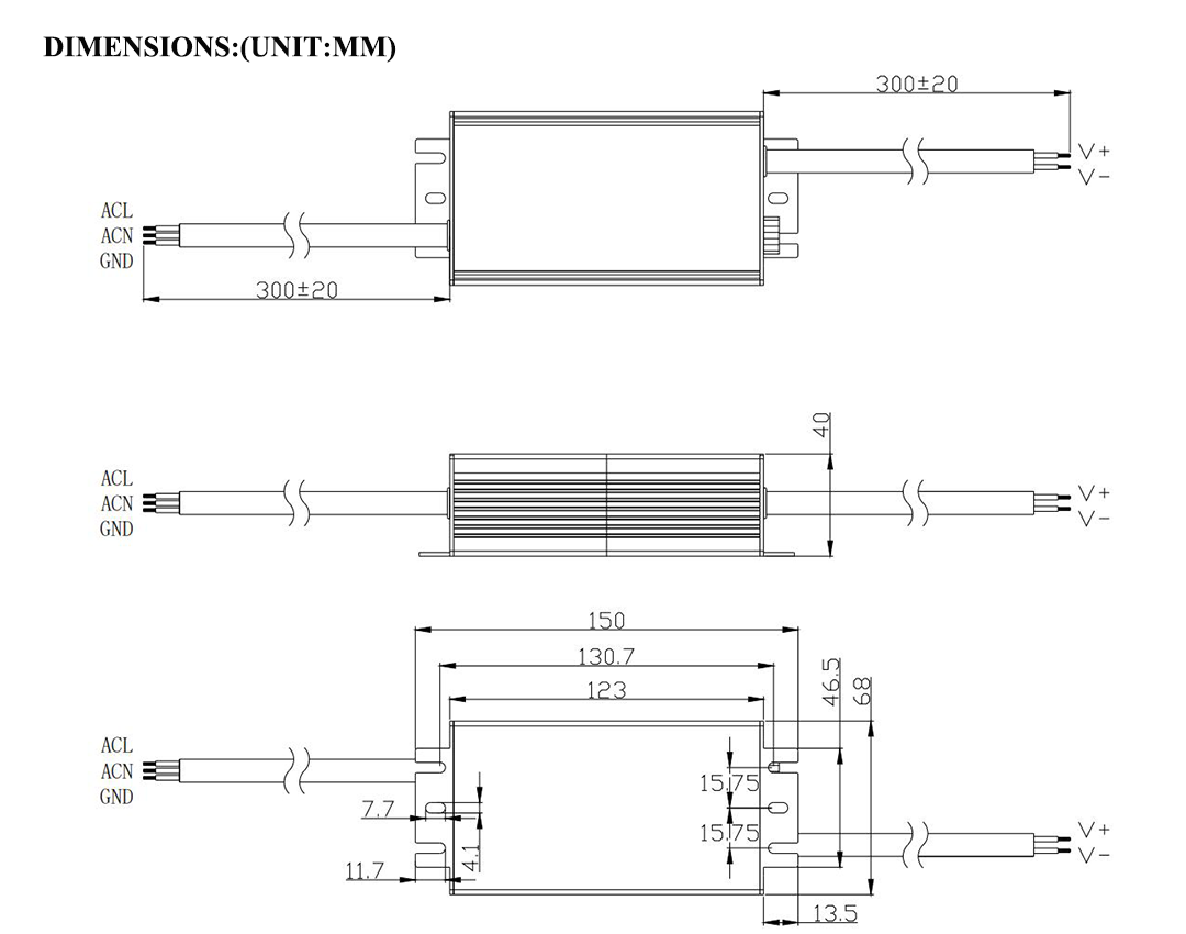 100w contant current led power supply